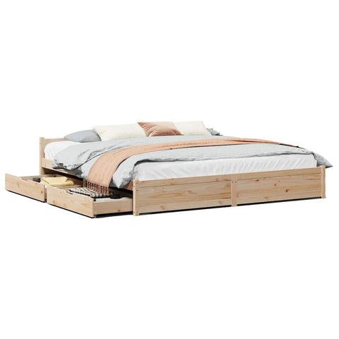 vidaXL Bed Frame without Mattress 160x200 cm Solid Wood Pine