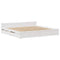 vidaXL Bed Frame without Mattress White 200x200 cm Solid Wood Pine