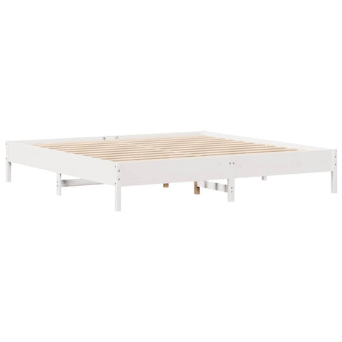 vidaXL Bed Frame without Mattress White 200x200 cm Solid Wood Pine