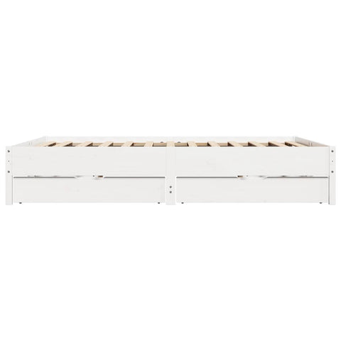 vidaXL Bed Frame without Mattress White 200x200 cm Solid Wood Pine