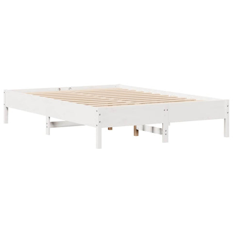 vidaXL Bed Frame without Mattress White 140x190 cm Solid Wood Pine