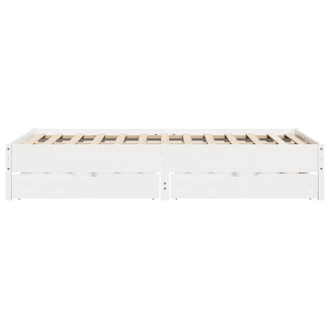 vidaXL Bed Frame without Mattress White 140x190 cm Solid Wood Pine