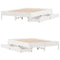 vidaXL Bed Frame without Mattress White 140x190 cm Solid Wood Pine