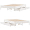 vidaXL Bed Frame without Mattress White 120x190 cm Small Double Solid Wood Pine