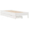 vidaXL Bed Frame without Mattress White 90x190 cm Single Solid Wood Pine