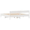 vidaXL Bed Frame without Mattress White 200x200 cm Solid Wood Pine