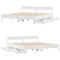 vidaXL Bed Frame without Mattress White 200x200 cm Solid Wood Pine