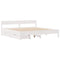 vidaXL Bed Frame without Mattress White 180x200 cm Super King Solid Wood Pine