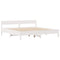 vidaXL Bed Frame without Mattress White 180x200 cm Super King Solid Wood Pine