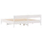 vidaXL Bed Frame without Mattress White 180x200 cm Super King Solid Wood Pine