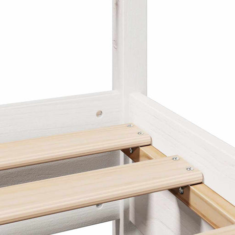 vidaXL Bed Frame without Mattress White 180x200 cm Super King Solid Wood Pine