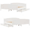 vidaXL Bed Frame without Mattress White 200x200 cm Solid Wood Pine