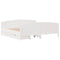 vidaXL Bed Frame without Mattress White 180x200 cm Super King Solid Wood Pine