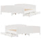 vidaXL Bed Frame without Mattress White 180x200 cm Super King Solid Wood Pine