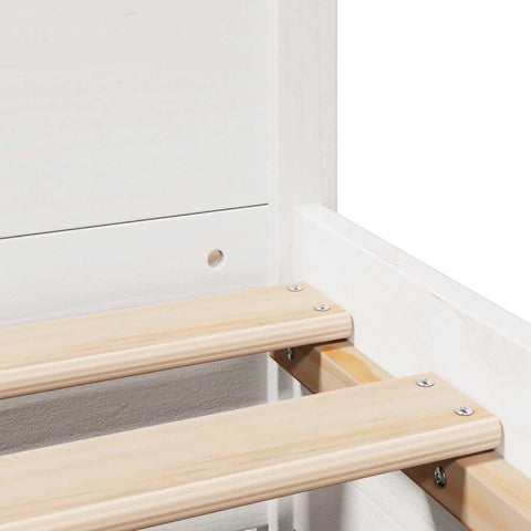 vidaXL Bed Frame without Mattress White 180x200 cm Super King Solid Wood Pine