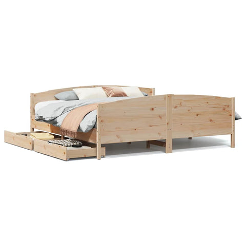 vidaXL Bed Frame without Mattress 160x200 cm Solid Wood Pine