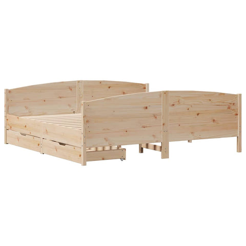 vidaXL Bed Frame without Mattress 160x200 cm Solid Wood Pine