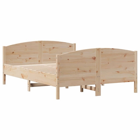 vidaXL Bed Frame without Mattress 140x200 cm Solid Wood Pine