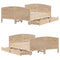 vidaXL Bed Frame without Mattress 140x200 cm Solid Wood Pine