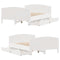 vidaXL Bed Frame without Mattress White 140x200 cm Solid Wood Pine