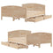 vidaXL Bed Frame without Mattress 120x200 cm Solid Wood Pine