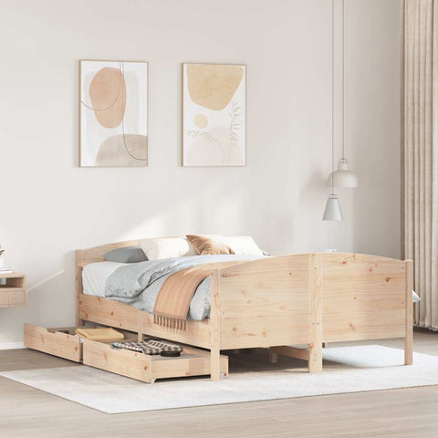 vidaXL Bed Frame without Mattress 120x200 cm Solid Wood Pine