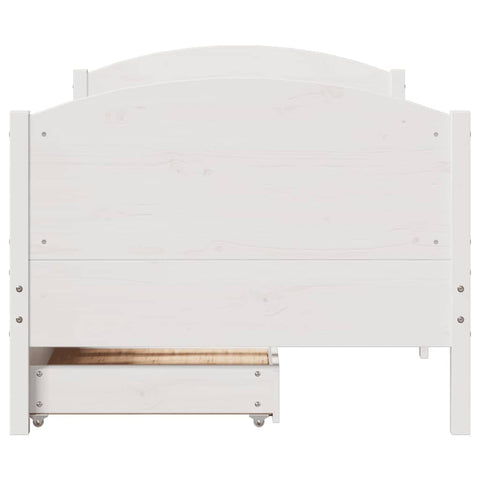 vidaXL Bed Frame without Mattress White 100x200 cm Solid Wood Pine