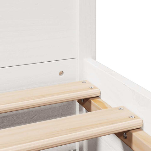 vidaXL Bed Frame without Mattress White 100x200 cm Solid Wood Pine