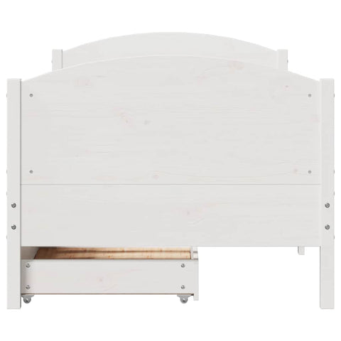 vidaXL Bed Frame without Mattress White 90x190 cm Single Solid Wood Pine