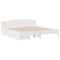 vidaXL Bed Frame without Mattress White 180x200 cm Super King Solid Wood Pine
