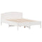 vidaXL Bed Frame without Mattress White 150x200 cm King Size Solid Wood Pine