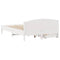vidaXL Bed Frame without Mattress White 150x200 cm King Size Solid Wood Pine