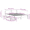vidaXL Bed Frame without Mattress White 150x200 cm King Size Solid Wood Pine