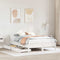 vidaXL Bed Frame without Mattress White 150x200 cm King Size Solid Wood Pine