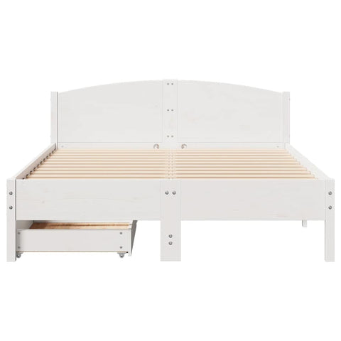 vidaXL Bed Frame without Mattress White 120x200 cm Solid Wood Pine