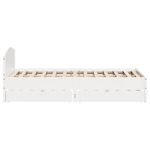 vidaXL Bed Frame without Mattress White 140x190 cm Solid Wood Pine