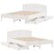 vidaXL Bed Frame without Mattress White 120x190 cm Small Double Solid Wood Pine