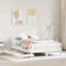 vidaXL Bed Frame without Mattress White 120x190 cm Small Double Solid Wood Pine