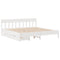 vidaXL Bed Frame without Mattress White 200x200 cm Solid Wood Pine