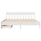 vidaXL Bed Frame without Mattress White 200x200 cm Solid Wood Pine