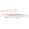 vidaXL Bed Frame without Mattress White 200x200 cm Solid Wood Pine