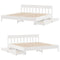 vidaXL Bed Frame without Mattress White 200x200 cm Solid Wood Pine