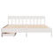 vidaXL Bed Frame without Mattress White 180x200 cm Super King Solid Wood Pine