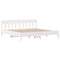 vidaXL Bed Frame without Mattress White 180x200 cm Super King Solid Wood Pine