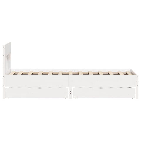 vidaXL Bed Frame without Mattress White 90x200 cm Solid Wood Pine