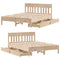 vidaXL Bed Frame without Mattress 120x190 cm Small Double Solid Wood Pine