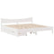 vidaXL Bed Frame with Drawers White 200x200 cm Solid Wood Pine