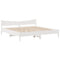 vidaXL Bed Frame with Drawers White 200x200 cm Solid Wood Pine