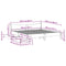 vidaXL Bed Frame with Drawers White 200x200 cm Solid Wood Pine