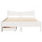 vidaXL Bed Frame with Drawers White 160x200 cm Solid Wood Pine